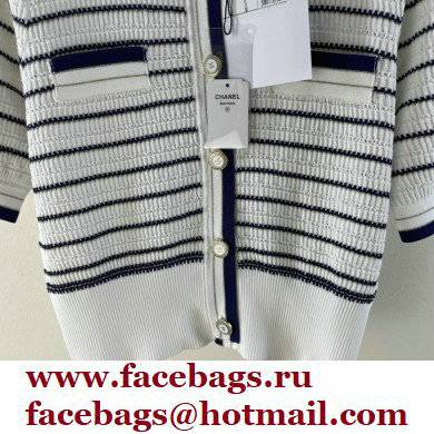 chanel White  &  Black striped cardigan 2022